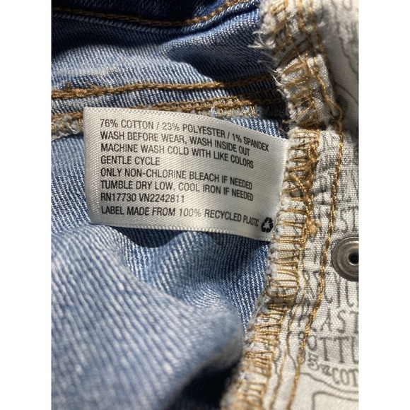 Wild Fable Women's Denim Blue Jean Front Zip Skirt Raw Hem Retro 90’s Size 6 - Picture 3 of 8